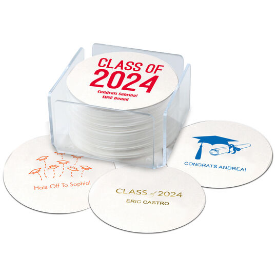 Design Your Own Graduation Round Coasters